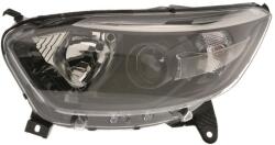 Magneti Marelli RENAULT Captur 13- -5/17 Bal első fényszóró, H1+H1 (el. vezérlés + motor, gyári beszállítói), fekete (4386961B)