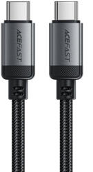 ACEFAST - Adatkábel (C20-03) - USB-C a Type-C, 60W, 3A, Gyorstöltés, Hajlításálló, Nylon Fonat, 1.2m - Fekete