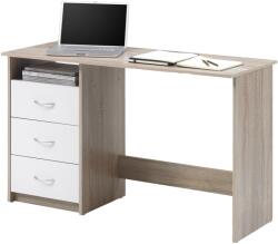 Bega Adria Íróasztal, 120 x 76 x 50 cm, 3 fiók, PVC elülső, fehér / tölgy szín
