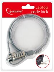 Gembird LK-CL-01 Cable lock for notebooks (4-digit combination), 1.8m (LK-CL-01)