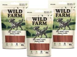 Wild Farm fâșii de iepure 3x80g gustare pentru câini