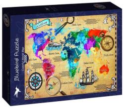 Bluebird Puzzle 2000 db-os puzzle - Colorful World Map (90506) (90506)