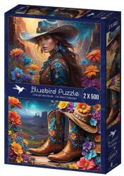 Bluebird Puzzle 2 x 500 db-os puzzle - Cowgirl and Boots - Far West Collection (90920) (90920)
