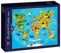 Bluebird Puzzle 300 db-os puzzle - World Travel Map (90091) (90091)