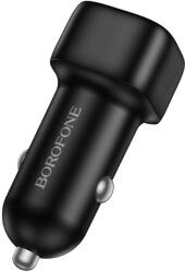 BOROFONE Autós töltő BZ34B Cloud - USB + Type C - QC 3.0 PD 38W fekete