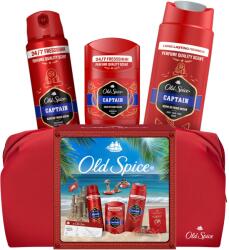 Old Spice Captain ajándékszett utazótáskával: Captain dezodor stift, 50 ml, Nightpanther spray, 150 ml, Nightpanther tusfürdő, 250 ml
