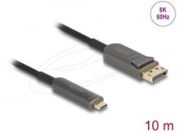 Delock Aktív optikai kábel USB Type-C DisplayPort, 8K 60 Hz, 40 Gbps, 10 m (81605) (81605)