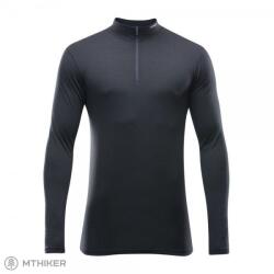 Devold Breeze Merino 150 cipzáras nyakú póló, fekete (XL)