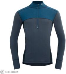 Devold Lauparen Merino 190 cipzáras póló, sötétkék/éjkék/tintakék (XL)