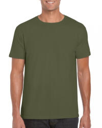 Gildan Logózható uniszex póló Gildan GI64000 Softstyle -4XL, Military Green