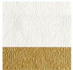 Ambiente Elegance Dip gold Dombornyomott Papírszalvéta 25X25cm, 15db-os