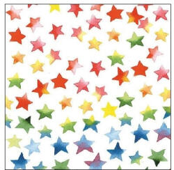 Ambiente Colorful Stars Mix Papírszalvéta 25X25cm, 20db-os
