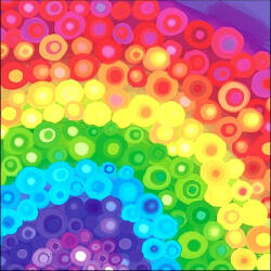 Ambiente Aquarell Rainbow Red Papírszalvéta 33X33cm, 20db-os - fizz