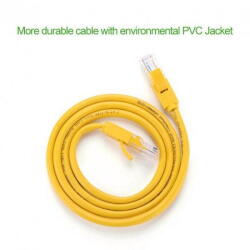 UGREEN PATCH CORD UTP Ugreen Cat5e, "NW103" fire din cupru, viteza maxima 100 Mbps, 1m, galben "11230" (timbru verde 0.08 lei) - 6957303882304 (11230) - vexio