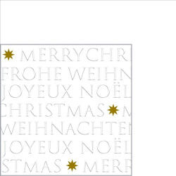 PPD Christmas Embossed Pearl Dombornyomott Papírszalvéta 25X25cm, 20db-os - fizz