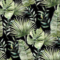 Ambiente Jungle Leaves Black Papírszalvéta 33X33cm, 20db-os