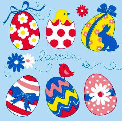 Ambiente Easter Eggs Collection Blue Papírszalvéta 33X33cm, 20db-os - fizz