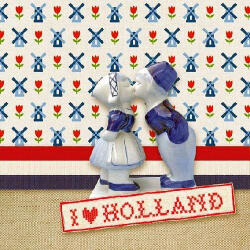 Ambiente I Love Holland Papírszalvéta 33X33cm, 20db-os - fizz