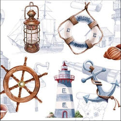 Ambiente Welcome Aboard Papírszalvéta 33X33cm, 20db-os