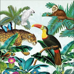 Ambiente Tropical Animals Papírszalvéta 33X33cm, 20db-os - fizz