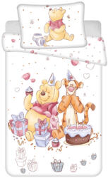 Jerry Fabrics Disney Micimackó Birthday Party Gyerek, Ovis Ágyneműhuzat 100x135 cm, 40x60 cm