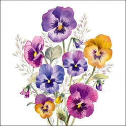 Ambiente Pansies Papírszalvéta 33X33cm, 20db-os - fizz