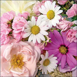 Ambiente Summer Flower Mix Papírszalvéta 33X33cm, 20db-os - fizz