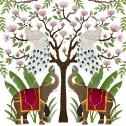 PPD Elephants & Peacocks Papírszalvéta 33X33cm, 20db-os