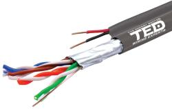 TED Cablu FTP Cat. 5e + alimentare TED A0115384, cupru 24 AWG, drain wire, PVC, rola 305 m (A0115384)