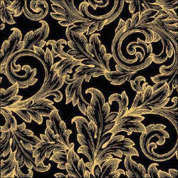 Ambiente Baroque gold/Black Papírszalvéta 33X33cm, 20db-os - fizz
