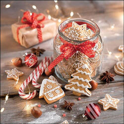 Ambiente Christmas Cookies Jar Papírszalvéta 33X33cm, 20db-os - fizz
