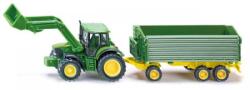 SIKU Farmer - John Deere с челен товарач и ремарке, мащаб 1: 87 (1843)