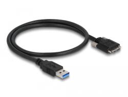 Delock Cablu USB 3.0 Conector tip A - Conector tip Micro-B cu șuruburi 0, 5 m