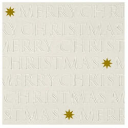 PPD Christmas Letters Off White Papírszalvéta 33X33cm, 20 db-os