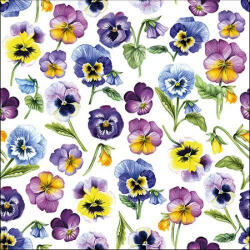 Ambiente Pansy All Over Papírszalvéta 33X33cm, 20db-os - fizz