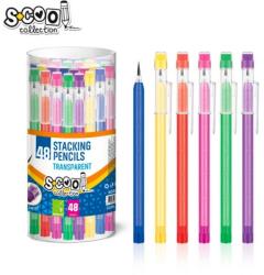  Grafitceruza radírral a kupakon, vonzó dizájn, 2 mm, 11 grafitbetét