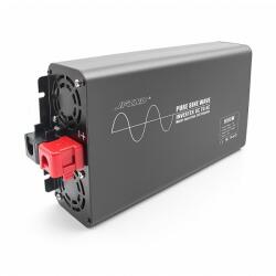 Techstar Pure Sine Wave Power Inverter, DC 12V - AC 220V, LCD kijelző, 1000w, Alkalmas lakókocsihoz, lakóautóhoz, lakóautóhoz, csónakhoz, független házhoz, oszcilloszkóppal tesztelt