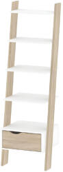 TEMPO KONDELA Könyvespolc Fiókkal, Tölgy Sonoma/Fehér, Oslo 75385 - fizz