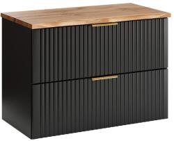 Comad Set dulap Comad Adel Black ADEL BLACK 82-80-B-2S, blat Comad Nature Wotan NATURE WOTAN 89-80-46 M (SETADBBNATWOTAN80CM)