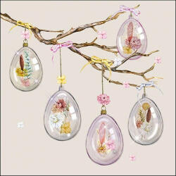 Ambiente glass Eggs grey Papírszalvéta 33X33cm, 20db-os - fizz