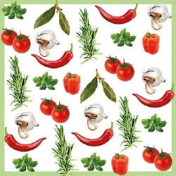 Ambiente Italian Vegetables Papírszalvéta 33X33cm, 20db-os - fizz