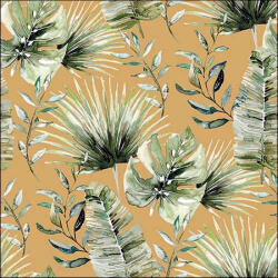 Ambiente Jungle Leaves gold Papírszalvéta 33X33cm, 20db-os