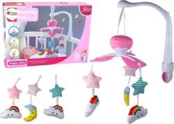 LEAN Toys Rácsos Forgó Gyerekeknek Sound Sky Pink- 16237 (16237) (16237)