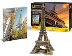 CubicFun Puzzle 3D CUBICFUN National Geographic: Turnul Eiffel, 80 de piese