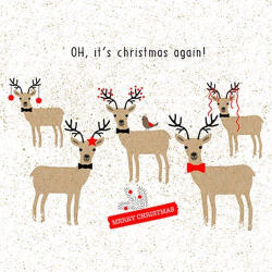 PPD Oh Christmas Again! Papírszalvéta 33X33cm, 20db-os