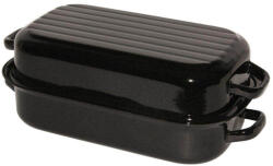 BELIS tava de copt 40x26cm suprafata email 2 parti. wavelet
