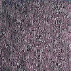 Ambiente Elegance Violet Dombornyomott Papírszalvéta 40X40cm, 15db-os