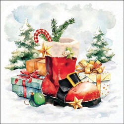 Ambiente Santa'S Boot Papírszalvéta 33X33cm, 20db-os - fizz