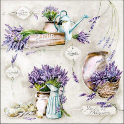 Ambiente Fleur De Provence Papírszalvéta 33X33cm, 20db-os - fizz