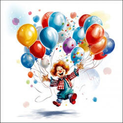 Ambiente Clown Papírszalvéta 33X33cm, 20db-os - fizz